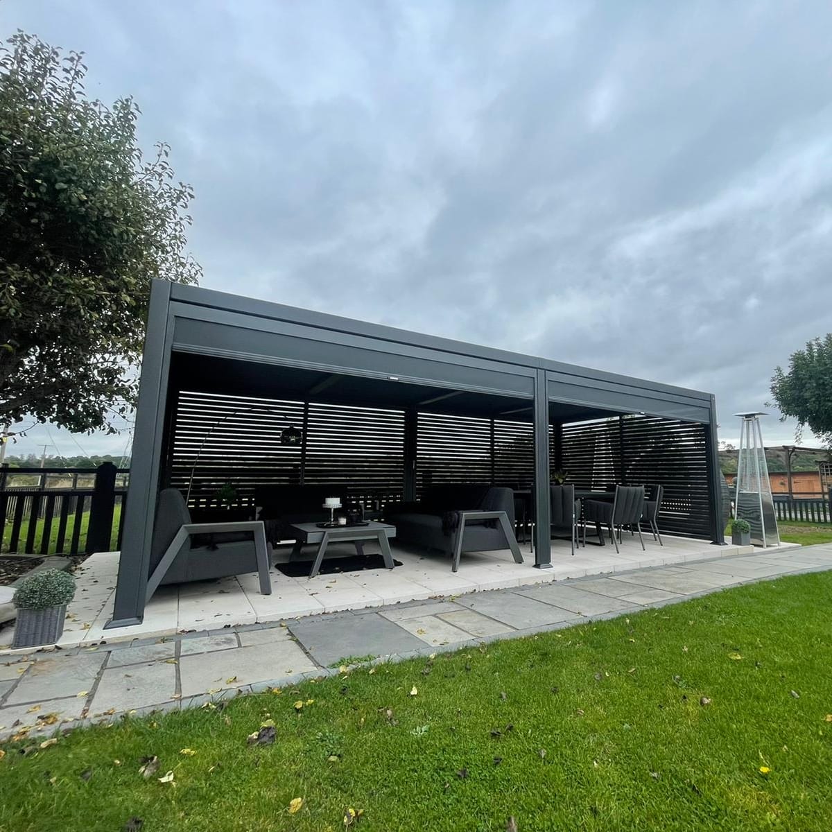 Meranza louvered aluminium pergola for sale. 3.5 x 7.2m