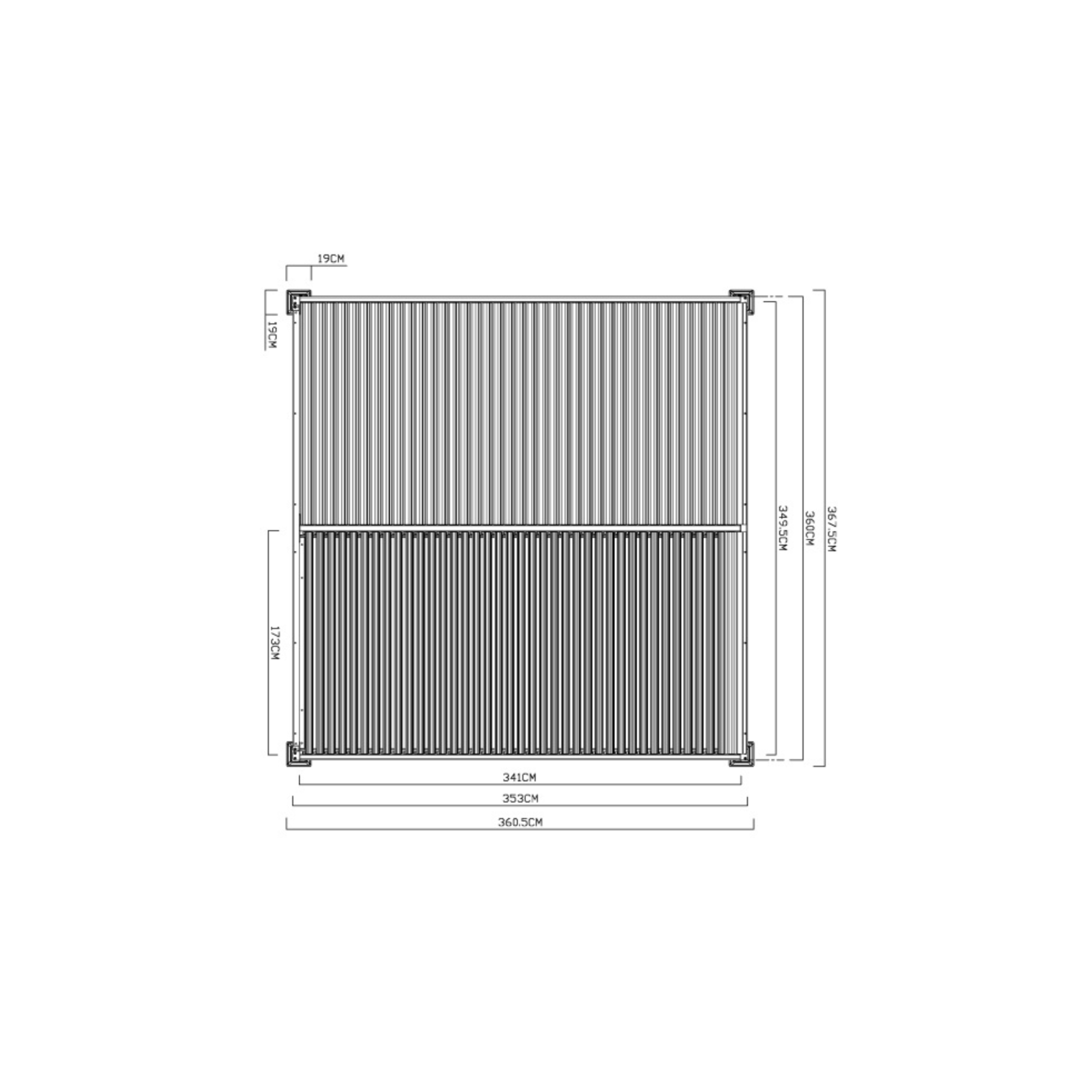 Meranza louvered aluminium pergola for sale. 3.5x3.6m