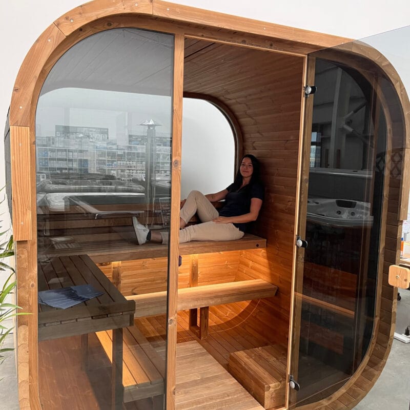 Cube outdoor sauna for sale