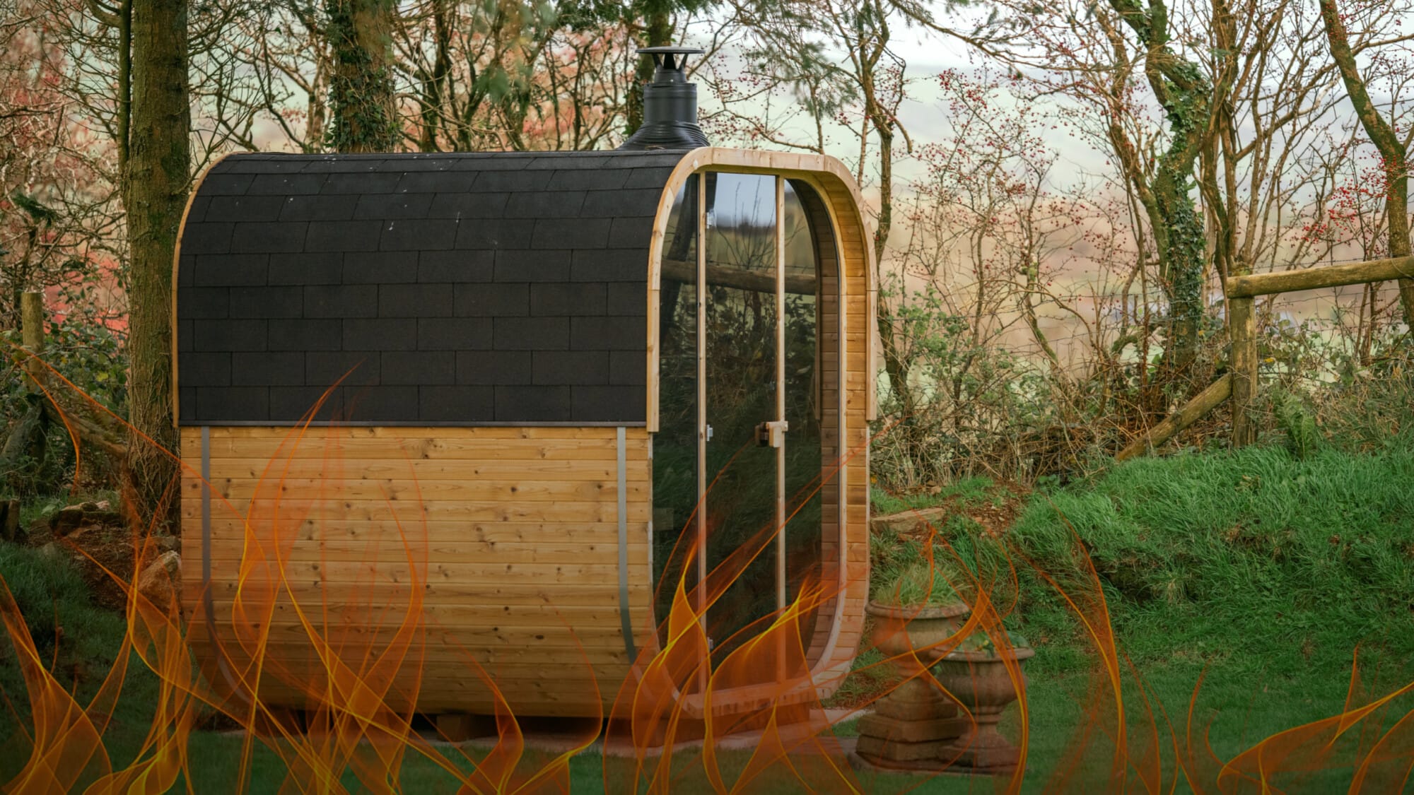 Wood-fired heating sauna option video